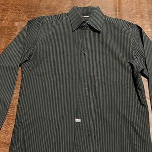 Men’s extra large, long sleeve, black and white pinstripe shirt